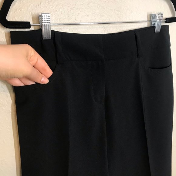 Trina Turk Black Straight Leg 33" Inseam Trousers - Picture 2 of 6